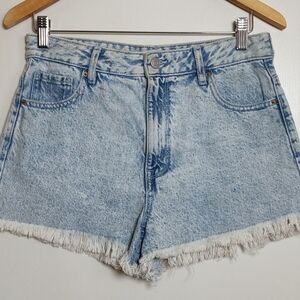 PacSun Cut Off High Rise Festival Denim Blue Women's Shorts